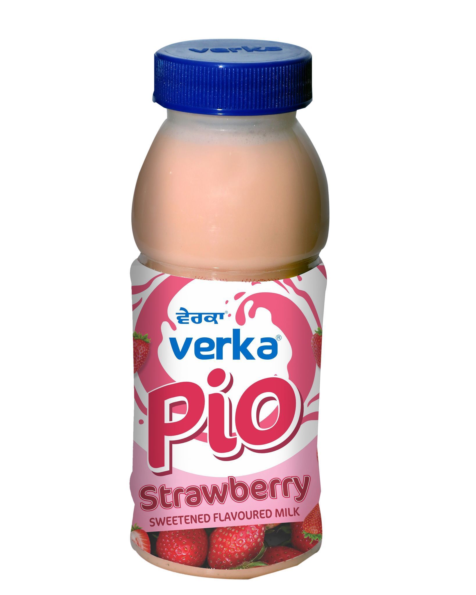 Verka Pio Plastic Bottle 180 Ml Strawberry