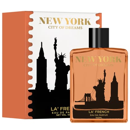 La French New York Eau De Parfum 100ml Unisex Long Lasting Perfume | Fresh Spicy Aqua Premium Fragrance for Men & Women