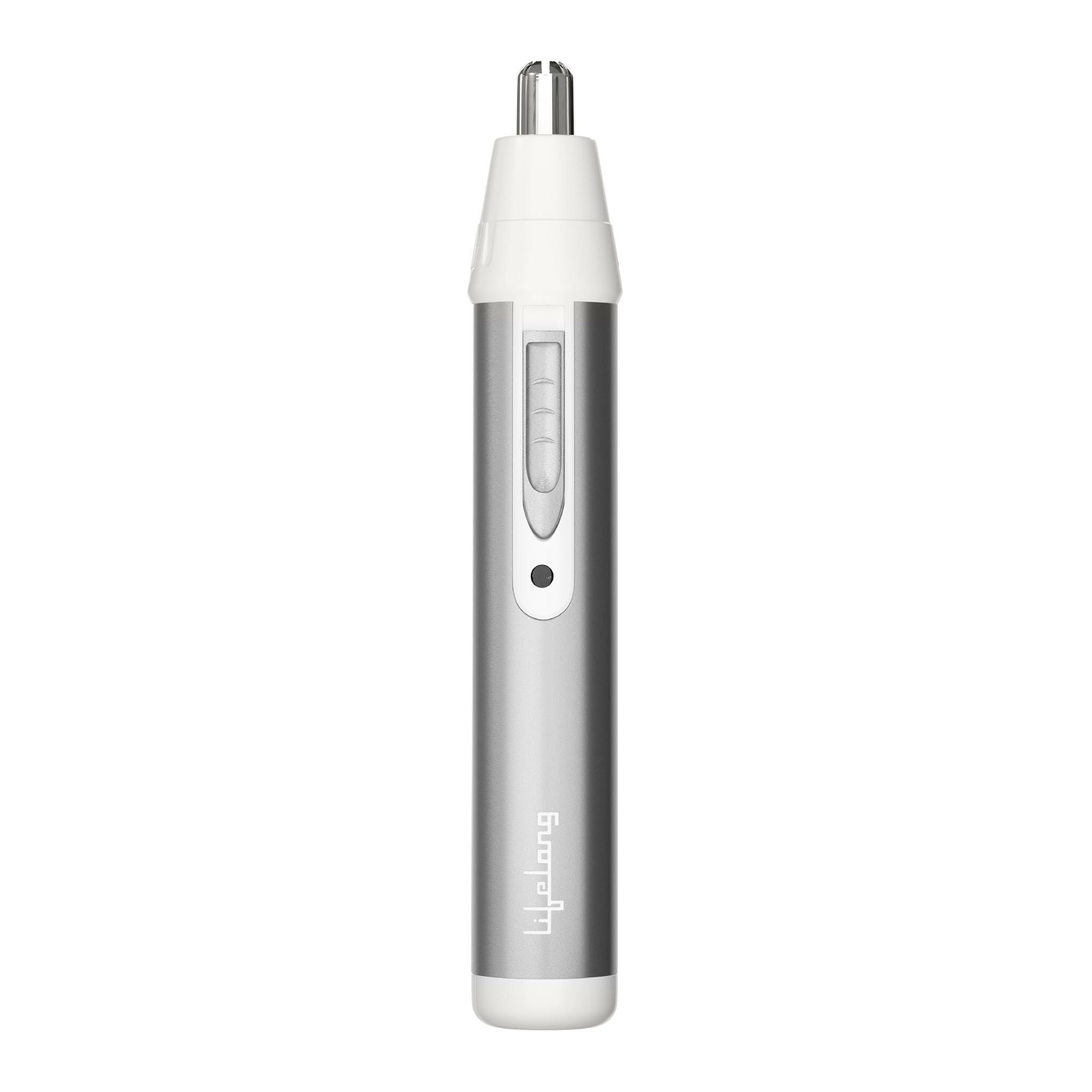 Lifelong Nose Hair Trimmer For Men | Professional Painless Battery-Operated Nose Hair Trimmer Men | Facial Hair Trimmer For Men Women, Easy To Clean | 40 Minutes Runtime | Stainless Steel (LLPCM03, Silver) Lifelong Nose Hair Trimmer For Men | Professiona