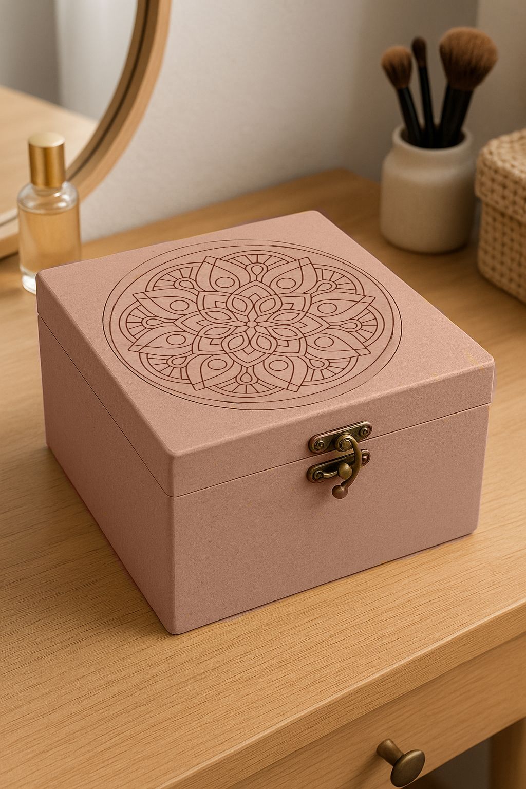 Dbeautify's Intricate Mandala Engraved Lock Box