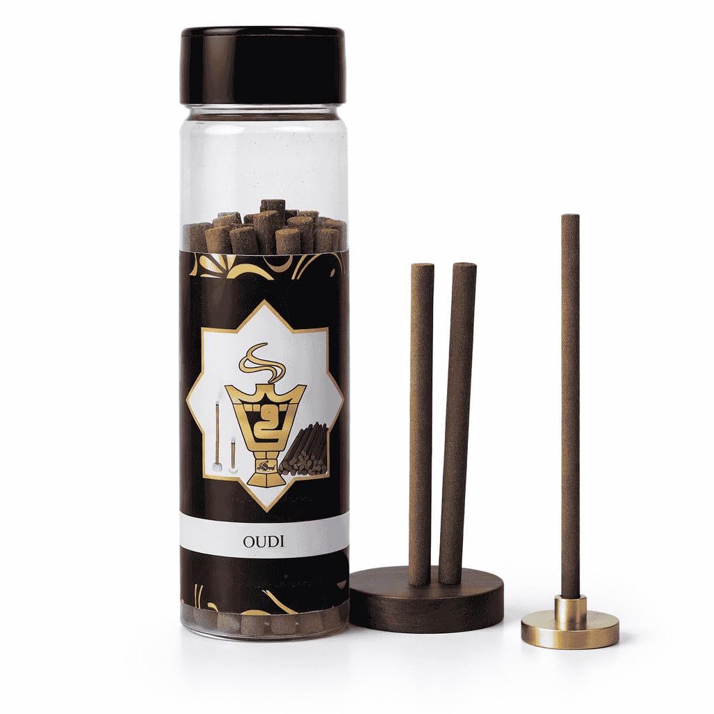 alNaqi Oudi Incense Sticks 50g – Premium Oud Incense Sticks, Luxury Fragrance Perfume Sticks for Meditation, Pooja & Home Fragrance, Long-Lasting Rich Arabic Aroma