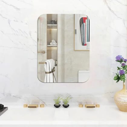 Rectangular Shape Wall Sticker Mirror Frameless Oval Mirror Plastic Sheet Gives A Mirror Effect Wall Sticker ( 2 Pcs ) Rectangular Shape Wall Sticker Mirror Frameless Oval Mirror Plastic Sheet Gives A Mirror Effect Wall Sticker ( 2 Pcs )