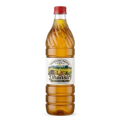 DHANSIRI MUSTARD OIL - 1 L - One plastic bottle