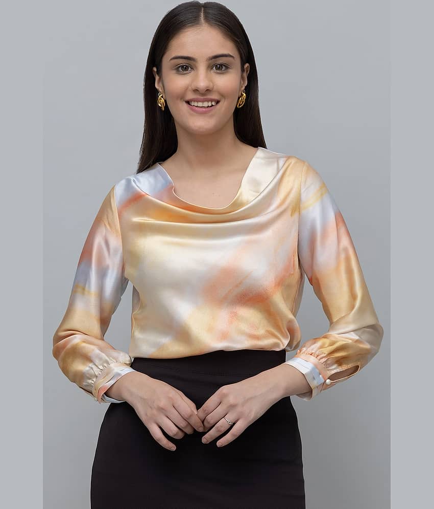 Purys Women's Satin Regular Top ( Yellow )