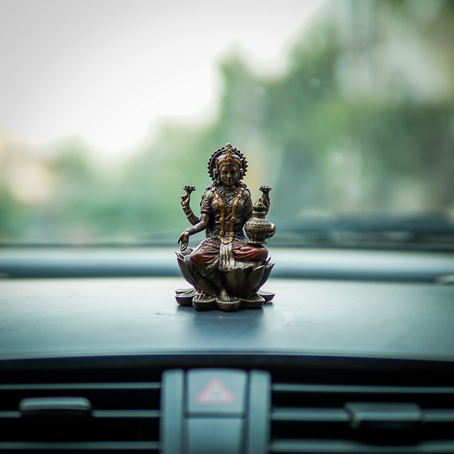 Craftlayout Bronze Finish Resin Maa Lakshmi Murti 3.2 Inch