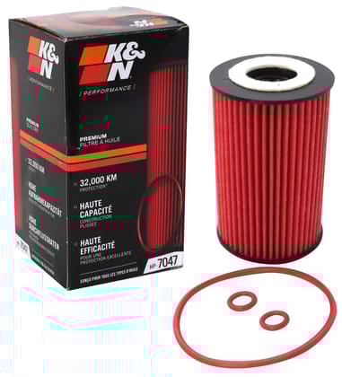K&N Oil Filter - High Performance-Series compatible with Volkswagen, Audi, Seat, Skoda (HP-7047)