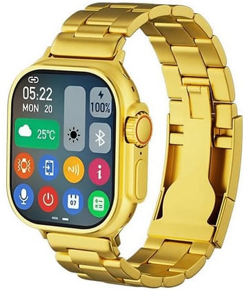 HEDU AMOLED BT Calling Smart Watch with Strap Upto 1-2 days Backup ( Gold )