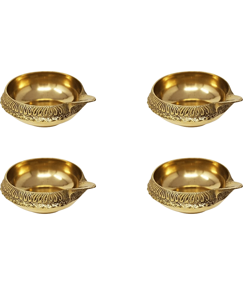 ServDharm Brass Diwali Diya - Pack of 4