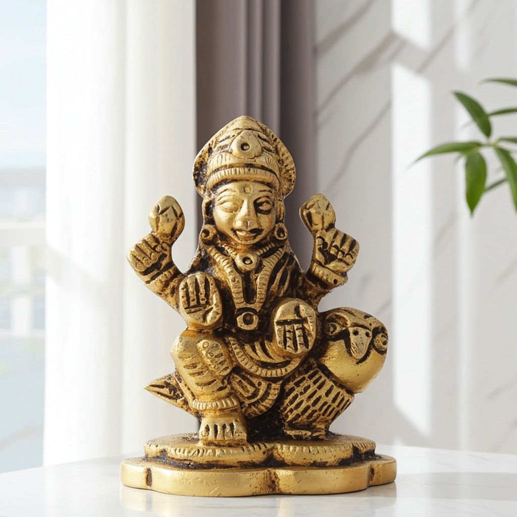 Brass Showpiece Laxmi Ji God Idol Statue (BSMAS1614 L)