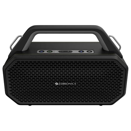 ZEBRONICS Prima, Portable Bluetooth Speaker, 90 Watts, Upto 9 Hours Playback, Dual 11.8cm Drivers,| USB, Carry Strap, Deep Bass, Splash Proof (Black) ZEBRONICS Prima, Portable Bluetooth Speaker, 90 Watts, Upto 9 Hours Playback, Dual 11.8cm Drivers,| USB, ZEBRONICS Prima, Portable Bluetooth Speaker, 90 Watts, Upto 9 Hours Playback, Dual 11.8cm Drivers,| USB, Carry Strap, Deep Bass, Splash Proof (Black) ZEBRONICS Prima, Portable Bluetooth Speaker, 90 Watts, Upto 9 Hours Playback, Dual 11.8cm Drivers,| USB,