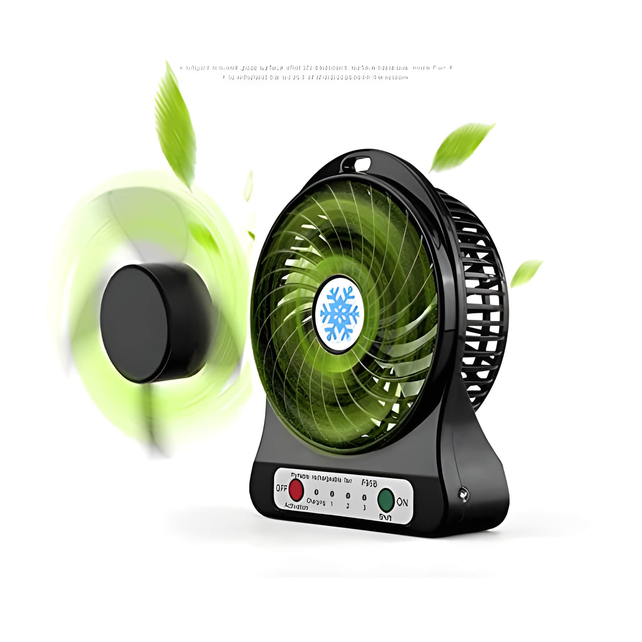 Rechargeable Portable Mini USB Fan with LED Emergency Light | Battery Operated Handheld & Desk Fan | 3 Speed Multi-Function Cooling Fan for Kids, Home & Travel