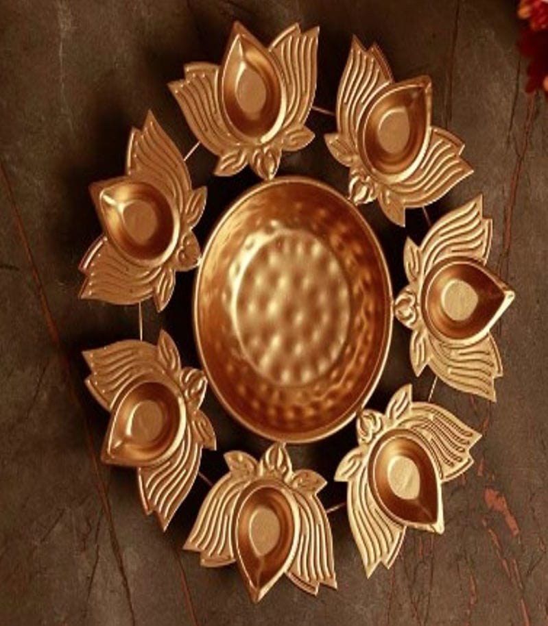 Metal Urli Kamal Diya