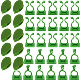 antiq world 30pcs Plant Hooks for Wall, Self-Adhesive Clips and Plant Climbing Wall Clip 10 pcs,