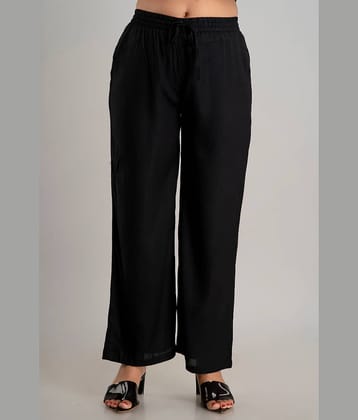MAUKA - Black Rayon Women's Palazzo ( Pack of 1 )