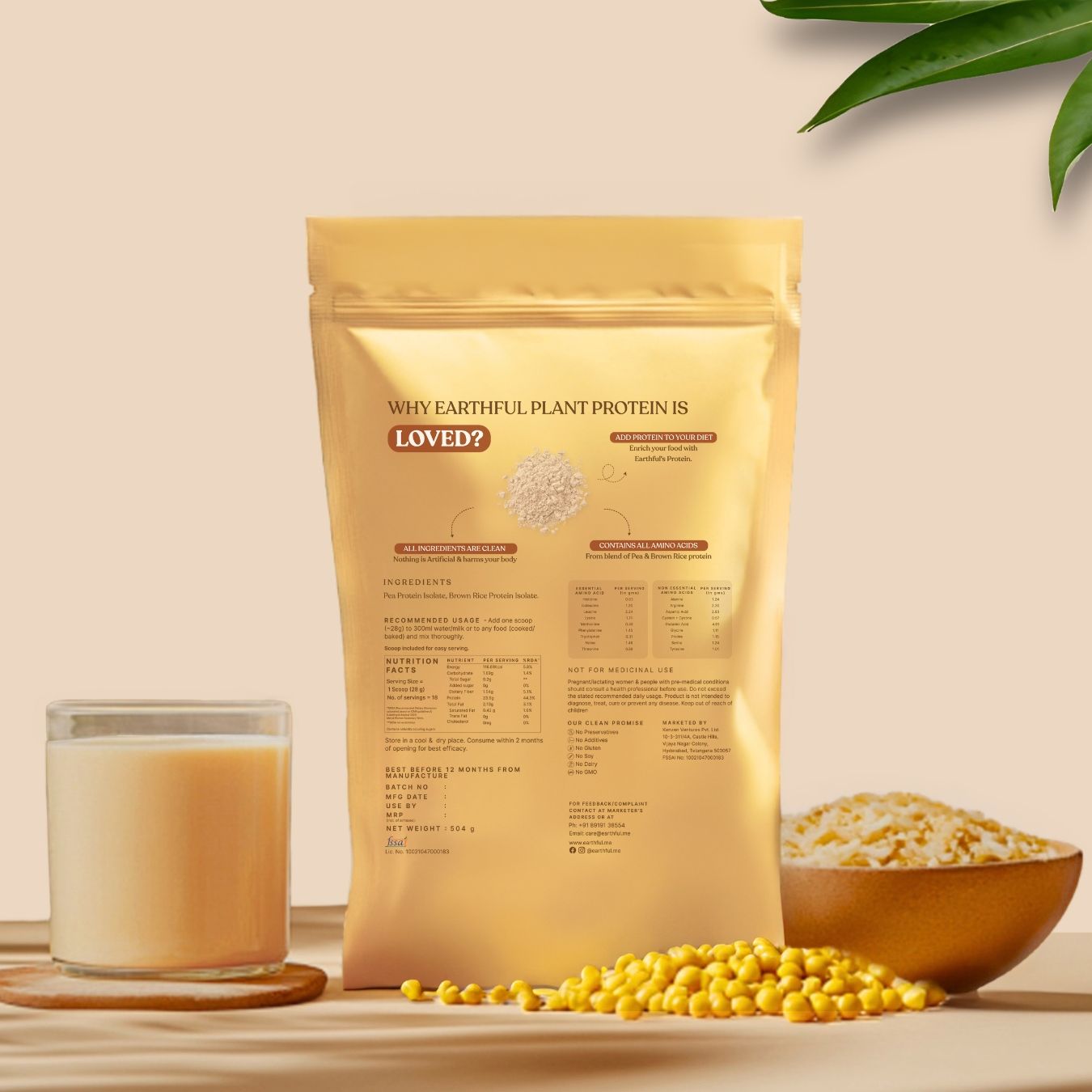 Earthful Honest Plant Protein - Unflavoured