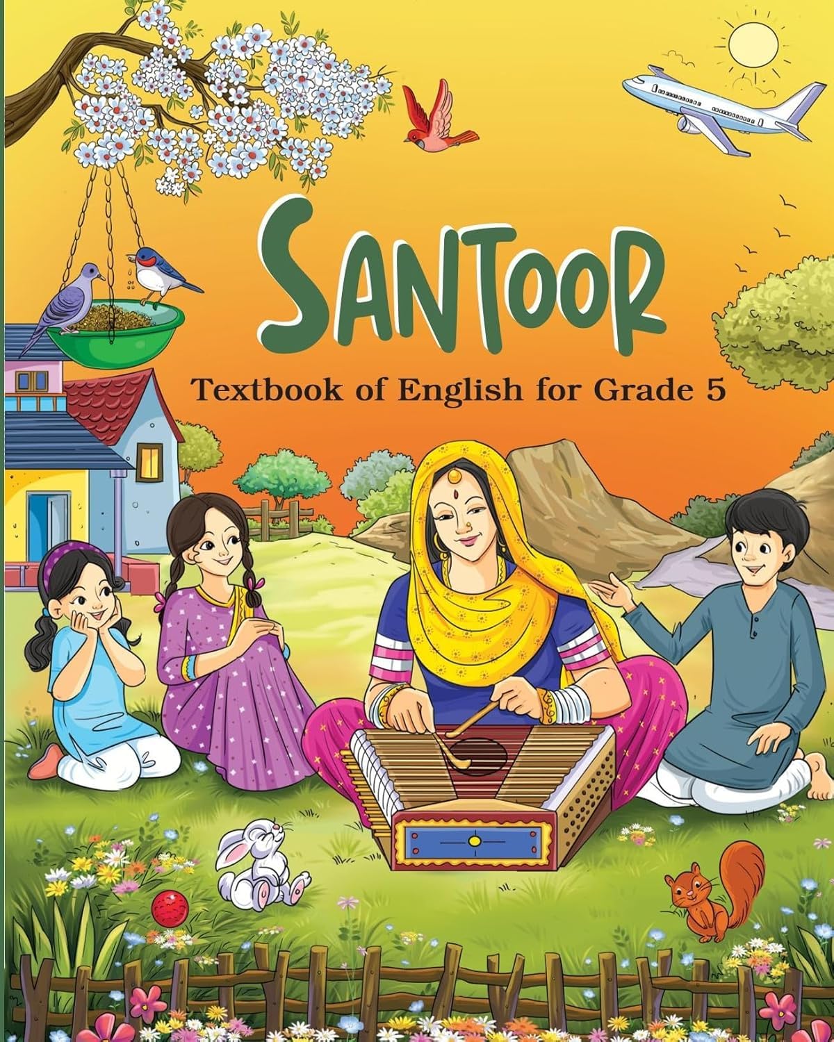 Santoor Textbook of English for Grade 5, Educational Book with Colourful Illustrations