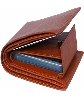 HEDU PU Solid Men's Regular Wallet With 3 Slots For Card ( Brown , Pack of 1 )