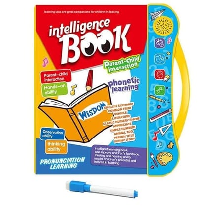 Interactive Phonetic Learning Book for Kids | Alphabets, Numbers & Shapes Learning Toy | Educational Intelligence Book for Toddlers Age 2–7