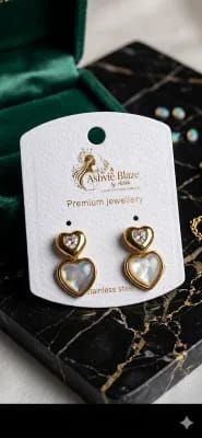 Midnight Heart Pearl Drops