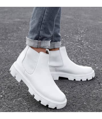 YUVRATO BAXI White Men's Chelsea Boots