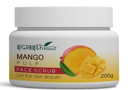 Swasth Arogya Mango Face Scrub || Sun Damage || Clog Pores || Acne || Collagen || Pack Of 1 Jar Mango Face Scrub (200gm.) Swasth Arogya Mango Face Scrub || Sun Damage || Clog Pores || Acne || Collagen || Pack Of 1 Jar Mango Face Scrub (200gm.)