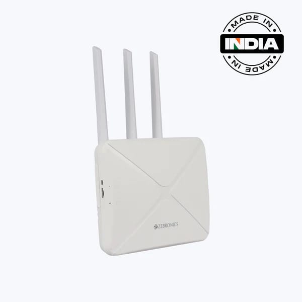 Zebronics 4G/5G Sim Router with High-Speed Antenna, LAN/WAN Auto Switching