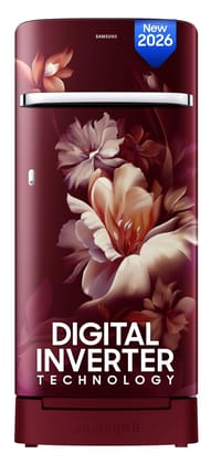 Samsung 189 L, 5 Star, Digital Inverter, Direct-Cool Single Door Refrigerator (RR21H2H25RZ/HL, Midnight Blossom Red, Base Stand Drawer, Single Touch Defrost, 2026 Model) Samsung 189 L, 5 Star, Digital Inverter, Direct-Cool Single Door Refrigerator (RR21H Samsung 189 L, 5 Star, Digital Inverter, Direct-Cool Single Door Refrigerator (RR21H2H25RZ/HL, Midnight Blossom Red, Base Stand Drawer, Single Touch Defrost, 2026 Model) Samsung 189 L, 5 Star, Digital Inverter, Direct-Cool Single Door Refrigerator (RR21H
