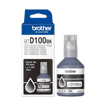 Brother Genuine BTD100BK High Yield Black Ink Bottle Brother Genuine BTD100BK High Yield Black Ink Bottle