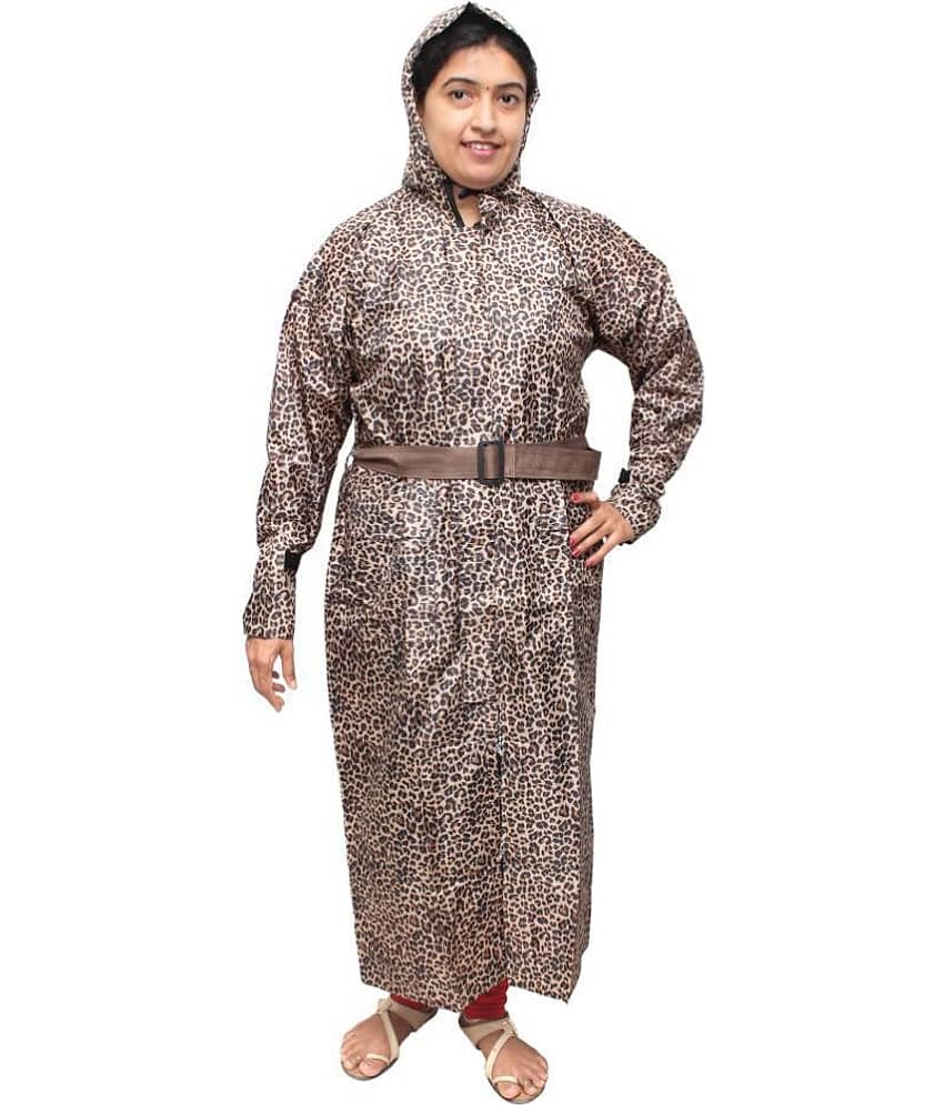 Goodluck PVC Long Raincoat - Brown