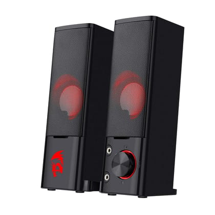 Redragon GS550 - 2.0 Channel Stereo Wired Desktop Computer Soundbar with Compact Size and red Backlight