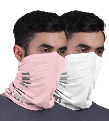 FREECULTR Unisex Bamboo Bandana, Anti Microbial Super Soft & Comfort Fit, Breathable Multipurpose Headband, Face Mask for Dust Protection and Sun - Printed Pack of 2-Pastle Peach,White FREECULTR Unisex Bamboo Bandana, Anti Microbial Super Soft & Comfort Fit, Breathable Multipurpose Headband, Face Mask for Dust Protection and Sun - Printed Pack of 2-Pastle Peach,White