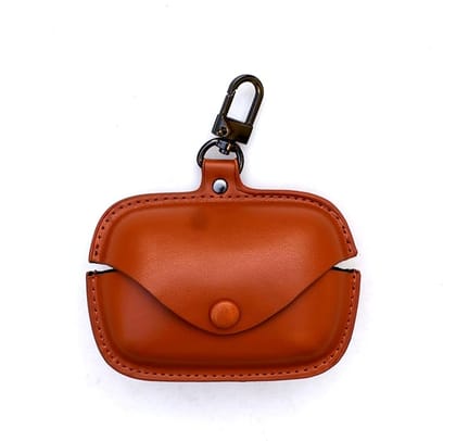 LastN M19 Earbuds Carry Case Cover Big Size M19 Compatible Case Artificial Leather Ear Buds Protective Case with Keychain