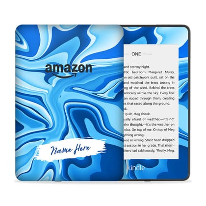 Blue Wawes Custom Name Skin For Kindle Blue Wawes Custom Name Skin For Kindle