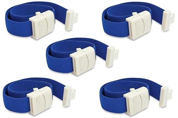 AABHA Medical Blood Collection Tourniquet Buckle Button Tourniquet - Pack of (20) - Color as per availability