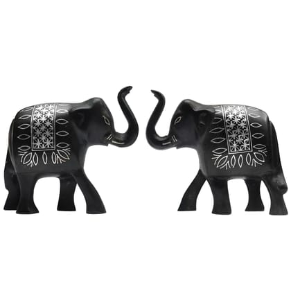 Bidri Work Elephant Pair Two Piecee Set 3 (1TMTDCOKA08479)