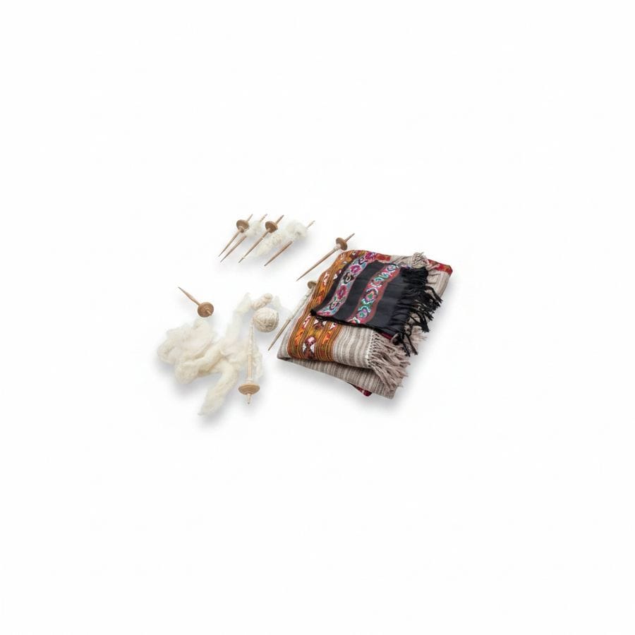 Hand-Spun Wool Crafting & Textile Kit