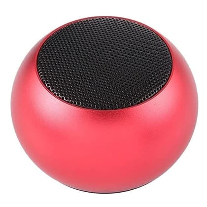 Mini Bluetooth Speaker with TWS Pairing, Compact Metal Body and Powerful Sound Color - Red