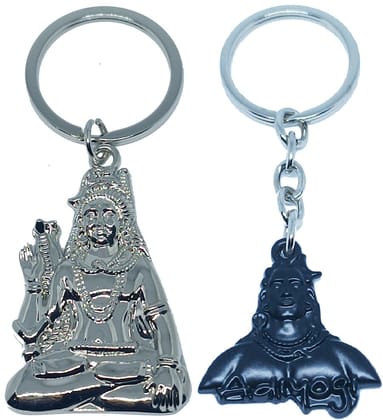 KD COLLECTIONS Lord Shiva Shankar Bholenath Mahadev Mahakaal Adiyogi Keychain Combo – Silver Black – Pack of 2 Keychains KD COLLECTIONS Lord Shiva Shankar Bholenath Mahadev Mahakaal Adiyogi Keychain Combo – Silver Black – Pack of 2 Keychains