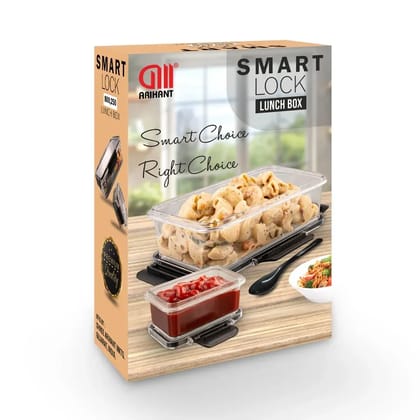 Smart Lock 3 Piece Lunch Box Set with Spoon