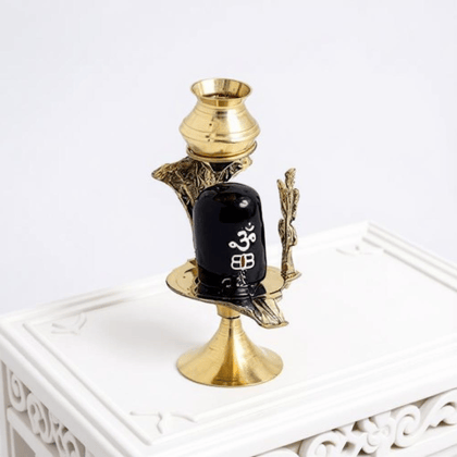 India Craft Brass Shivling Puja Stand 