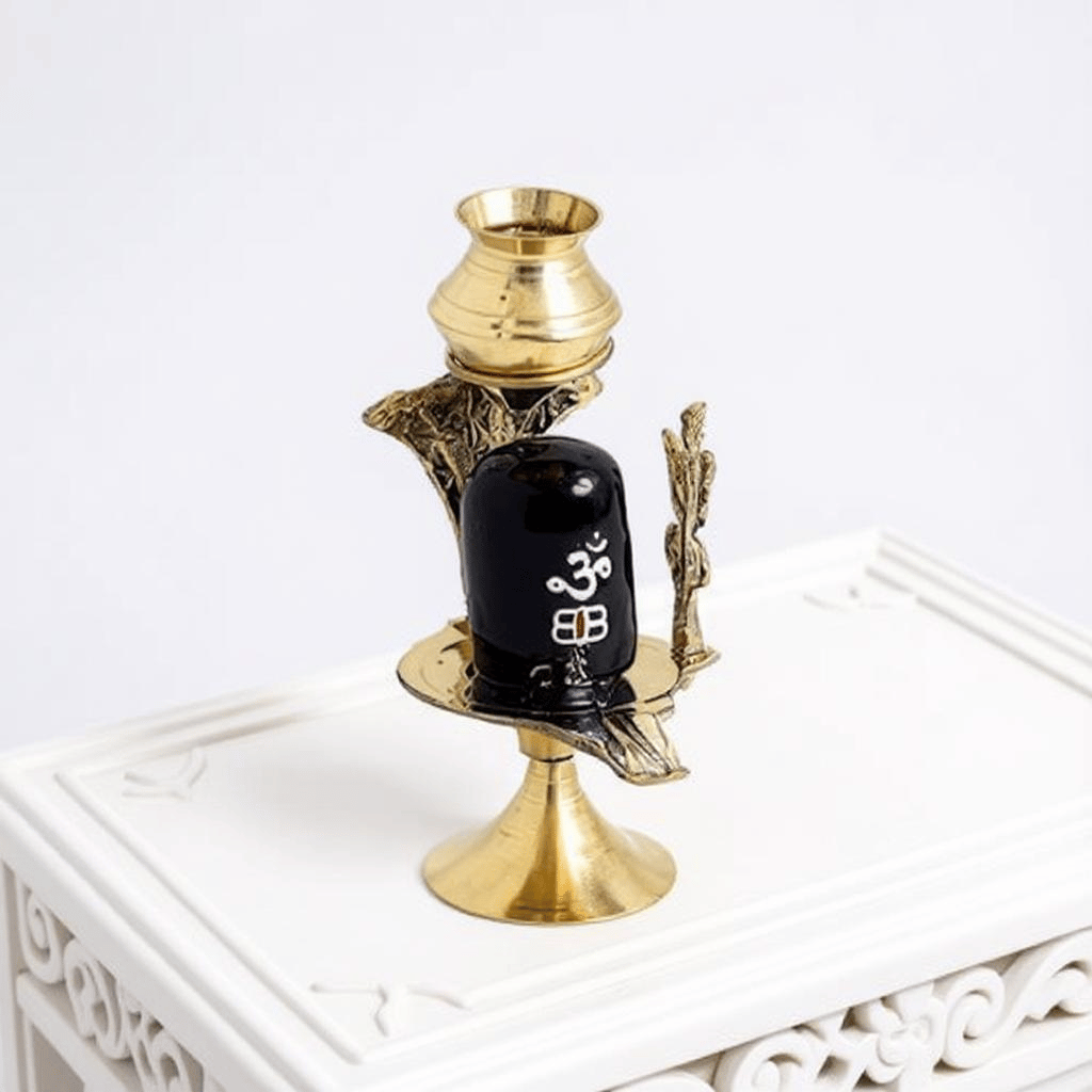 India Craft Brass Shivling Puja Stand 