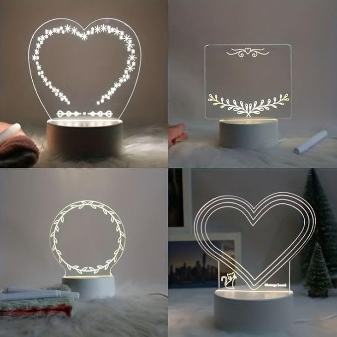 Modern 3D Visual Effect LED Night Light with Base
