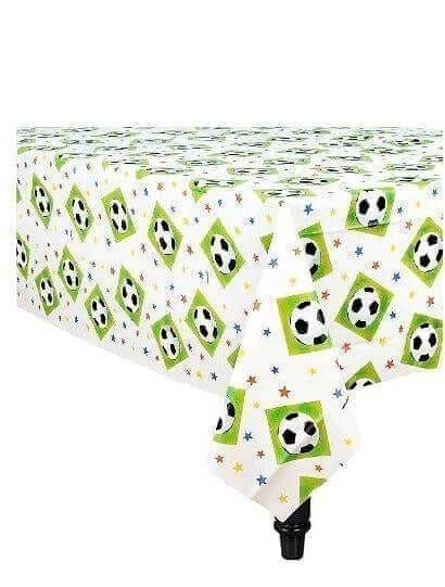 Wanna Party Soccer Party Plastic Tablecover - 54" x 102"