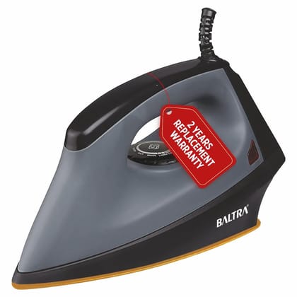 Baltra Dry Iron Press 1000 Watts, Greblon Non Sick Coated Golden Sole Plate | 5 Modes | Heavy Weight Iron for Clothes | Shock Proof Body | Aerodynamic Design, 360� Swivel Cord | 2 Years Warranty