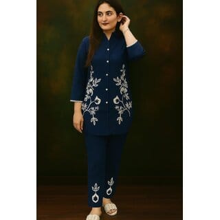 UFC Navy Blue Co-Ord Set  Stylish Matching Top & Bottom Outfit for Women/Men, Casual & Comfortable