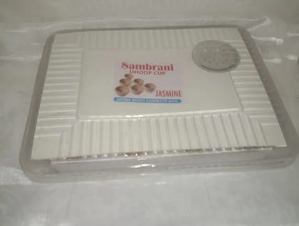 Pure 100% Natural & Non-Toxic  Sambrani  Dhoop Cups 12 pcs per Box Jasmin