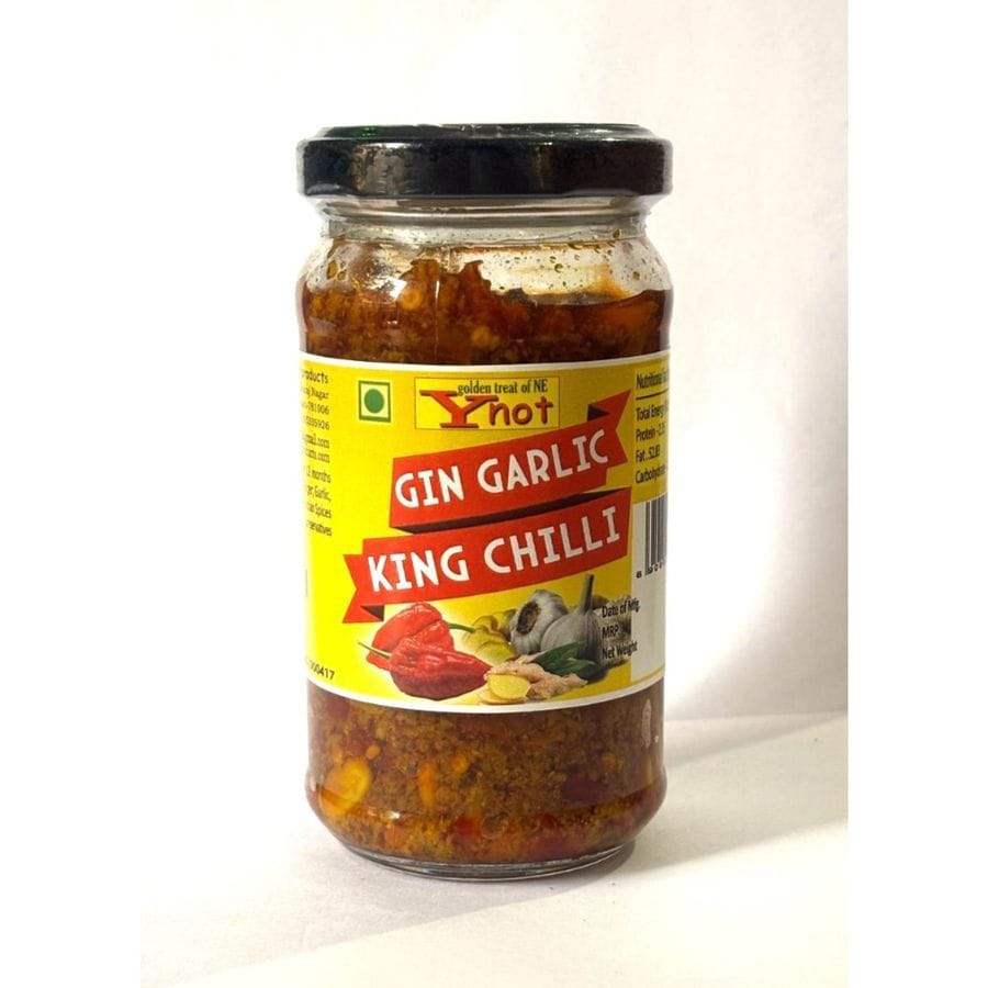 Y Not King Chilli and Garlic Pickle - 180 gm - 180 gm - One glass jar