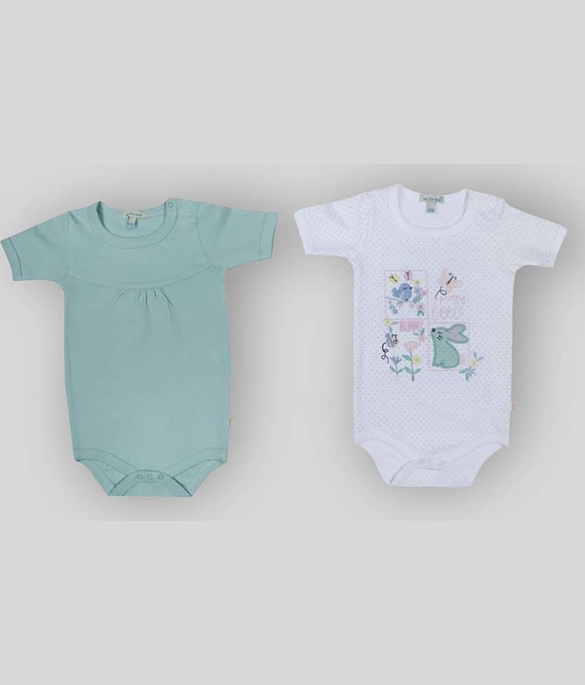 KABOOS Pack of 2 Baby Boys Cotton Bodysuit ( Multi Color )