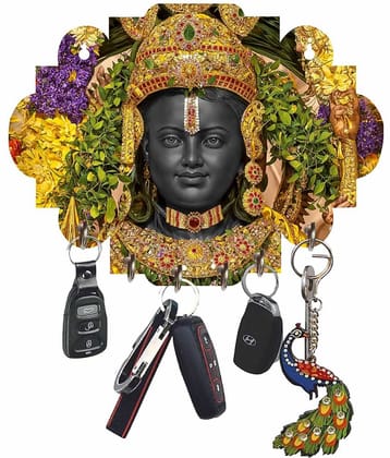 LCUPR Multicolour Wood Key Holder - Pack of 1