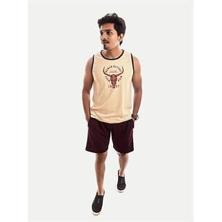 Radprix Solid Men Maroon Casual Shorts